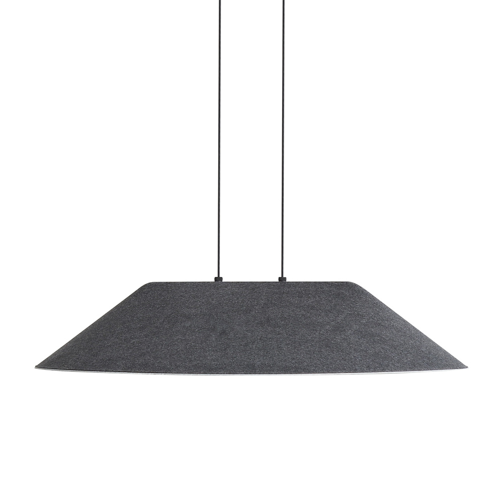 Golden Lighting Faroe 30in Integrated LED Pendant in Flecked Black/Grey Felt